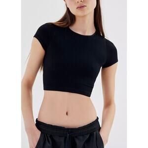 Out From Under Everyday Seamless Ribbed Tee Cropped XS/S